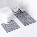 Miniatyrbild 1 av 2: Badrumsmatta Hög Lugg Mikrofiber Badrumsmatta Set Om 2, Halkskydd, Slitstark