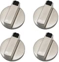Gasspisknappar - Set om 4 6mm Metallugns- och Spisknappar