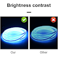 Miniatyrbilde 5 av 5: Led-bilpanser atmosfærelysstripe vanntett automatisk utvendig dekorasjonsbelysning dekorative frontlykter omgivelseslampe 12v universal red 120cm