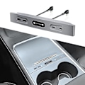 Miniatyrbild 1 av 5: 27w Snabbladdare för Tesla Model Y 3 2021 2022 2023 Tillbehör Dockningsstation Usb Center Console Adapter Bil Usb Shunt Hub