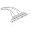 Pikkukuva 5 / 5: Kaksoisemolevy 9-nastainen liitin 4-porttiseen USB 2.0 naarasjohto PCI-kiinnike