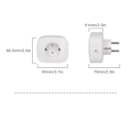 Miniatyrbillede 4 af 4: Zigbee Stikkontakt Væg Stik Eu 16a Smart Adapter Strøm Overvågning Fjernbetjening Til Tuya Eu Stik