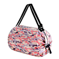 Miniatyrbillede 1 af 4: Opbevaringspose Shoppingpose Cylindrisk Nylonklud Opbevaring Diverse Toiletprodukter. (pink Camouflage )(1stk)