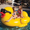 Miniatyrbild 4 av 5: Uppblåsbar Pool Float, Stor Anka Badsäte Båt Kul Strandfloaties Sommar Pool Ride-on Flotte Lounger Pool Party Leksaker För Barn Vuxna, Yell