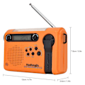 Miniatyrbild 2 av 5: Utomhus nödradio bärbar radio Am Fm Sw solenergi handvev radio med LED ficklampa