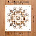 Pikkukuva 4 / 5: Suuri geometria mandala pyöreä diy kerrostus stencilit maalaus leikekirja kohokuviointi