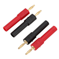 Miniatyrbilde 3 av 5: 5-pak bananpluggadapter PA messingmaterial 2mm/0,08 tommer hann til 4mm/0,16 tommer hunn rød svart bananpluggkontakt