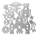 Pikkukuva 1 / 5: Planeetta Kuu Metallileikkurit Stensiili Diy Scrapbooking Albumi Paperikortti Malli Muotti Kohokuviointi Käsityökoristelu