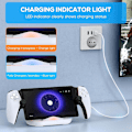 Miniatyrbild 3 av 5: PS Portal laddningsstativ, laddningsdockningsstation för Playstation Portal fjärrspelare med RGB-ljus, för PS Portal-tillbehör