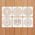 Pikkukuva 5 / 5: Suuri geometria mandala pyöreä diy kerrostus stencilit maalaus leikekirja kohokuviointi