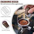 Miniatyrbillede 4 af 5: 6 stk. espressokaffe-omrører, kaffebørste-sæt, espressobørste-sæt, espressotibehør, espresso