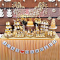 Miniatyrbillede 3 af 5: Kage Display Bryllup Dekoration Fødselsdag Bakke Dessert Fudge Eftermiddag Te Stativ
