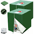 Miniatyrbillede 1 af 5: 1000l IBC Tank Dæksel, 2 Stykker 420d Vandtank Dæksel, Anti-UV Støvsikkert IBC Tank Container Dæksel, IBC Tank Beskyttelsesdæksel Med Lynlås (116 X 100 X 1