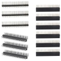 Miniatyrbilde 1 av 5: 12 stk 40-pin GPIO-headersett 20x2-pin rettvinklet GPIO-headerkontakt for Raspberry Pi Zero/4b/3b+/