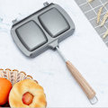 Miniatyrbild 3 av 5: Aluminiumlegering Non-stick Sandwichform Lätt Rengöring Bröd Grillplatta Panna