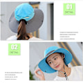 Miniatyrbilde 3 av 5: Turhatt i ponnystil med pustende fjellhette for foreldre UV-beskyttelse Sommerkvinners utendørs solvisir pink 56-58cm