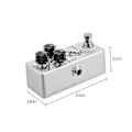 Miniatyrbild 5 av 5: Moskyaudio Silver Horse Overdrive Boost Gitarr Effekt Pedal Full Metal Skal True Bypass (Färg: Vit) 120