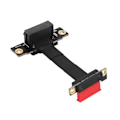 Pikkukuva 1 / 3: Kaksinkertainen 90 asteen suorakulmainen Pcie 3.0 X1 - X1 -jatkokaapeli - 5 cm