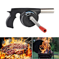Miniatyrbild 4 av 5: Manuell luftblåsare handvev grillfläkt utomhus camping grillar tillbehör verktyg