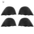 Miniatyrbillede 1 af 4: 2 Par Toe Plugs Bløde Svampe Halv Indlæg Genanvendelige Toe Filler Indlæg Sko Justerbar Stor Fod Støtte Pude Unisex Sko Indlæg black m