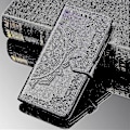 Miniatyrbillede 5 af 5: Samsung Galaxy Z Fold2 Etui Læder Pung Cover Emboss Mandala Magnetisk Flip Beskyttelse Stødsikker - Violet