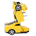 Miniatyrbillede 3 af 5: Transformerende elektrisk racerbil robotlegetøj til børn med lys og musik - 2 i 1 gave