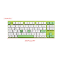 Miniatyrbillede 4 af 5: Pbt Søde Avocado Keycaps 135 Nøgler Cherry Profil Femsidet Sublimering Keycap