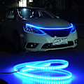 Miniatyrbilde 2 av 5: Led-bilpanser atmosfærelysstripe vanntett automatisk utvendig dekorasjonsbelysning dekorative frontlykter omgivelseslampe 12v universal red 120cm