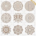 Pikkukuva 1 / 5: Suuri geometria mandala pyöreä diy kerrostus stencilit maalaus leikekirja kohokuviointi