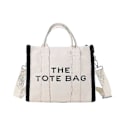 Miniatyrbild 1 av 5: Tote Bagar Canvas Tote Bag För Kvinnor, Flera Fickor Damväskor Med Blixtlås Stor Tote Bag Justerbar Rem The Tote Bag beige