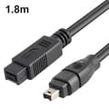 1394 Firewire 800 - 400 Firewire -liitäntäkaapeli 9 - 4 datalinja 1394 kaapeli 1,8m Musta