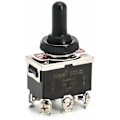 Miniatyrbillede 2 af 5: Vippekontakt Ac380v 15a / Ac250v 10a 3pin 6pin Til/fra/til-kontakt med sort vandtæt hætte 3stk