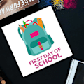 Miniatyrbillede 4 af 5: Første skoledag metal skæredøre håndværk skæredøre stencil diy scrapbooking album papir kortfremstilling skabelon form prægning dekoration