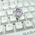 Miniatyrbilde 2 av 5: 1 stk Resin Bakgrunnsbelyst Sølvfolie Keycap Oem Profil Diy Tilpasset Keycap R4 Høyde