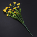 Miniatyrbillede 4 af 5: 24 stk. Kunstige Blomster Udendørs Uv-Resistente Planter, Gul