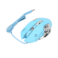 Miniatyrbilde 4 av 5: Blå USB optisk kablet spillmus med RGB-bakgrunnsbelysning, justerbar DPI opptil 3600 - Stille bærbar mus for Windows 7 8 10 XP