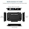 Miniatyrbillede 3 af 5: Zilkee Ultra Recovery Converter Usb3.0 Til Sata/ide Harddisk-kabel Disk Adapter Eu Stik
