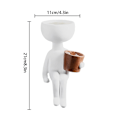 Miniatyrbillede 4 af 5: Menneskeformet harpiks blomsterpot moderne nordisk hvid vase skulptur statue kødfulde mini planter sukkulenter beholder