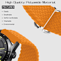 Miniatyrbilde 5 av 5: Justerbar nylon klokkearmbånd erstatningsstropp for Suunto7 Spartan - oransje