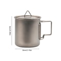 Miniatyrbild 4 av 5: Enkelskiktade kaffekoppar för utomhuscamping 420 ml matt silver