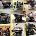 Miniatyrbilde 4 av 5: 1 stk Svart Wok Stativ Støpejern Wok Pan Støtte Stativ For Brennere Gass