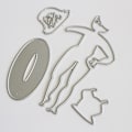 Miniatyrbillede 1 af 5: Sommer Dame Skæredør Stencil Til Diy Scrapbooking Prægningsalbum Kort Håndværk