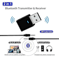 Pikkukuva 5 / 5: Usb Bluetooth 5.0 -äänenvastaanotinlähetin langaton sovitin