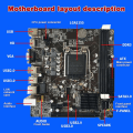 Miniatyrbilde 3 av 5: B75 Hovedkort for stasjonær PC + deksel + SATA-kabel LGA1155 DDR3 Støtter 2x8g PCI E 16x for I3 I5 I7-serien P