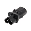 Miniatyrbilde 3 av 5: IEC 320 C13 hunn til C6 hann 3-pin kløverblad pluggkonverter AC strømadapter