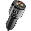 Miniatyrbillede 1 af 5: Bluetooth FM-sender, bilradio-sender Qc 3.0 bil trådløs Bluetooth FM-radioadapter håndfri bilkit med dobbelt USB-oplader understøtter 64 GB USB
