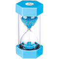 Miniatyrbillede 1 af 5: Timeglas Sand Timer 60 Minutter: Plastik Sand Ur, Kæmpe Blåt Sand Ur, Arena 60 Min Blå