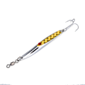 Miniatyrbilde 1 av 2: 28g Gult Metall Bass Hard Spoon Bait Jig Lure Kunstig Krok - Paljetter Lokker