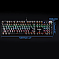 Miniatyrbilde 5 av 5: 104-tasters spill tastatur RGB belyst bakgrunnsbelyst kablet programmerbar for PC-spillere