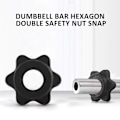 Miniatyrbillede 2 af 5: 2 par Dumbbell Hex Møtrik, Dumbbell Stang Møtrik, Kraver Til Barbells Træning Sport